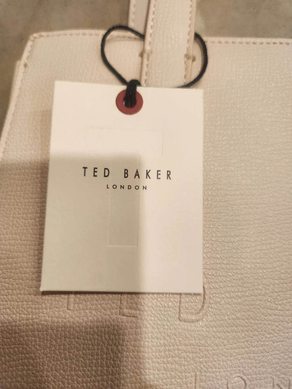 Ted Baker Cream Small Tote Bag W Floral Bag Charm NWT - Picture 7 of 7